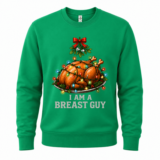 Ugly Christmas sweater crew neck with funny turkey graphic