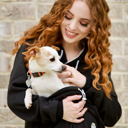 Pet pouch hoodies for women with kangaroo pocket and drawstring hood