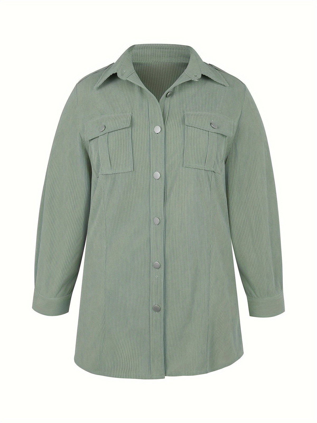 Corduroy shirts for women, button up long sleeve shacket