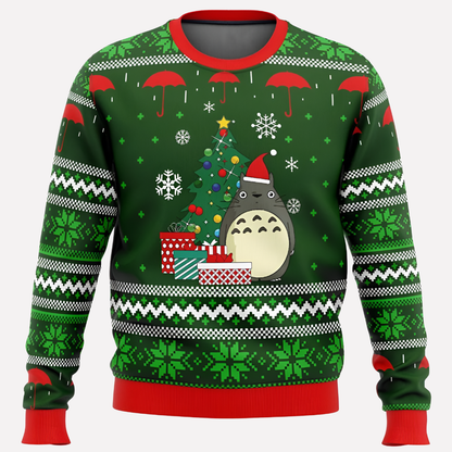 Ugly Christmas sweater with crew neck and long sleeves