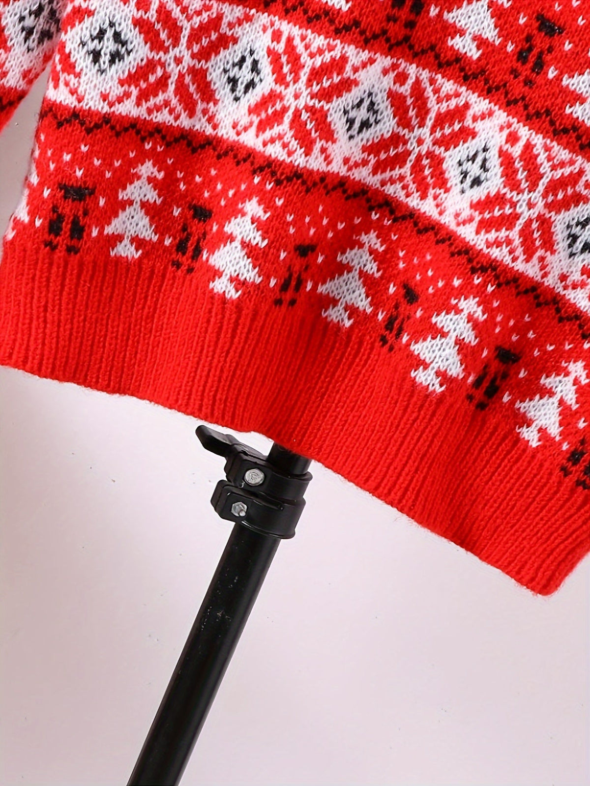 Womens christmas sweater with crew neck and reindeer pattern