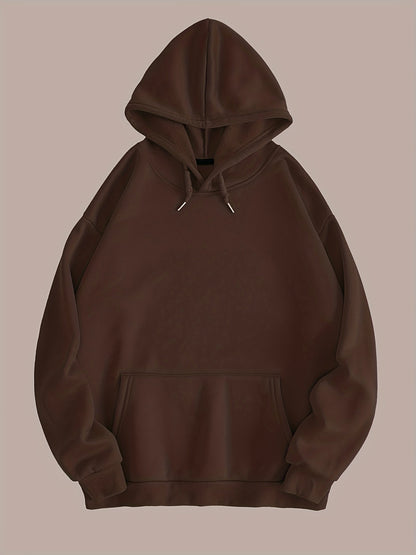 Drop shoulder hoodies for women with kangaroo pocket