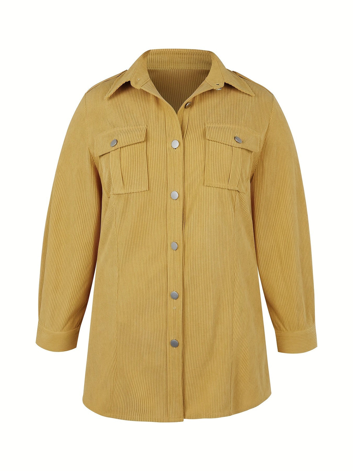 Corduroy shirts for women, button up long sleeve shacket