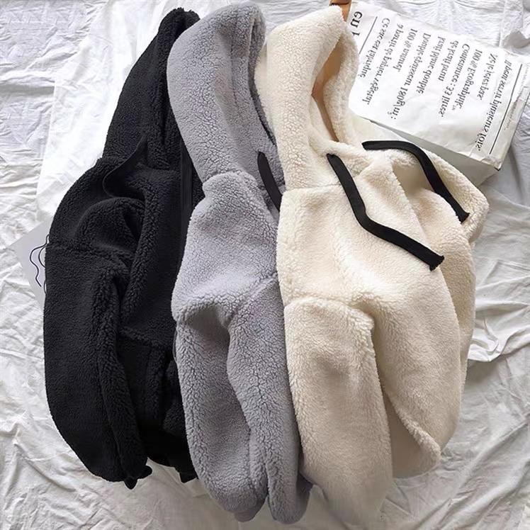 Fluffy hoodies for women, oversized pullover with kangaroo pocket