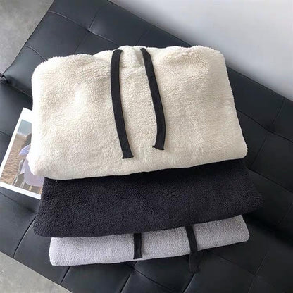 Fluffy hoodies for women, oversized pullover with kangaroo pocket