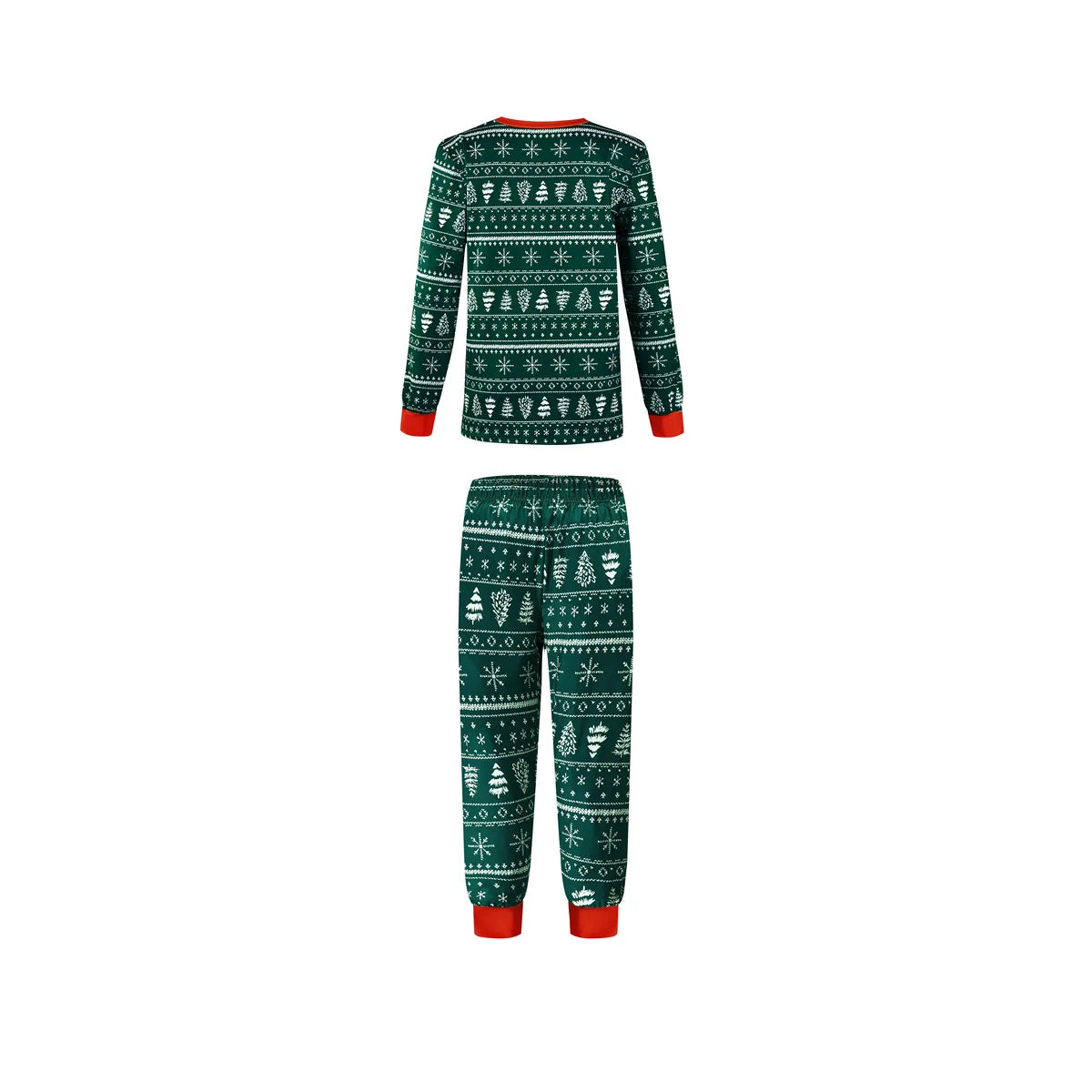 Christmas pajamas family matching two piece set with allover print