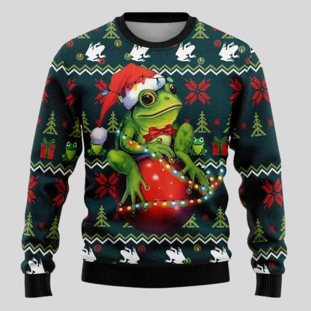 Ugly Christmas sweater for men, crew neck long sleeve pullover
