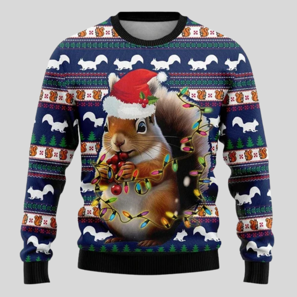 Ugly Christmas sweater for men, crew neck long sleeve pullover