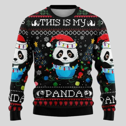 Ugly Christmas sweater for men, crew neck long sleeve pullover