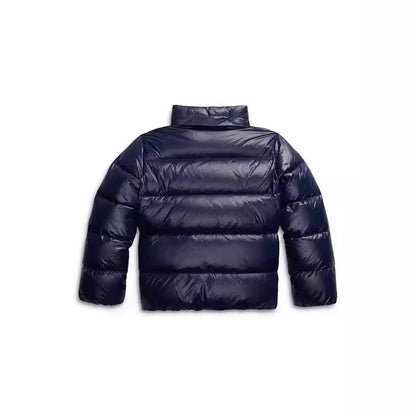 Womens puffer jacket with hood, full zip and side pockets