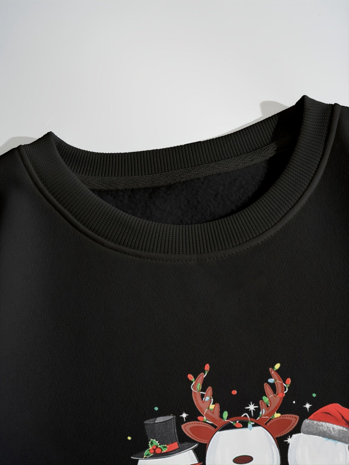 Womens Christmas sweater crew neck sweatshirt with wine glass print