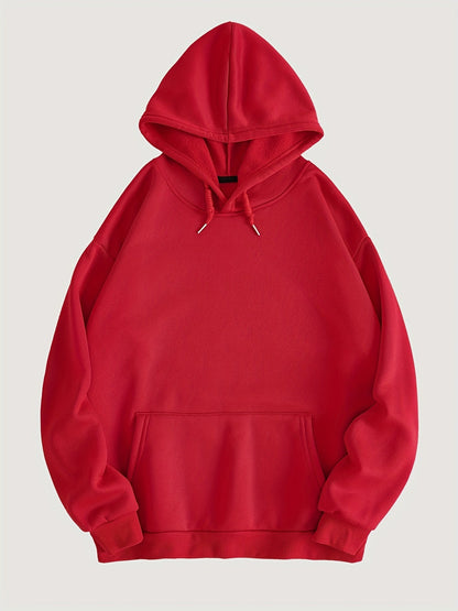 Drop shoulder hoodies for women with kangaroo pocket