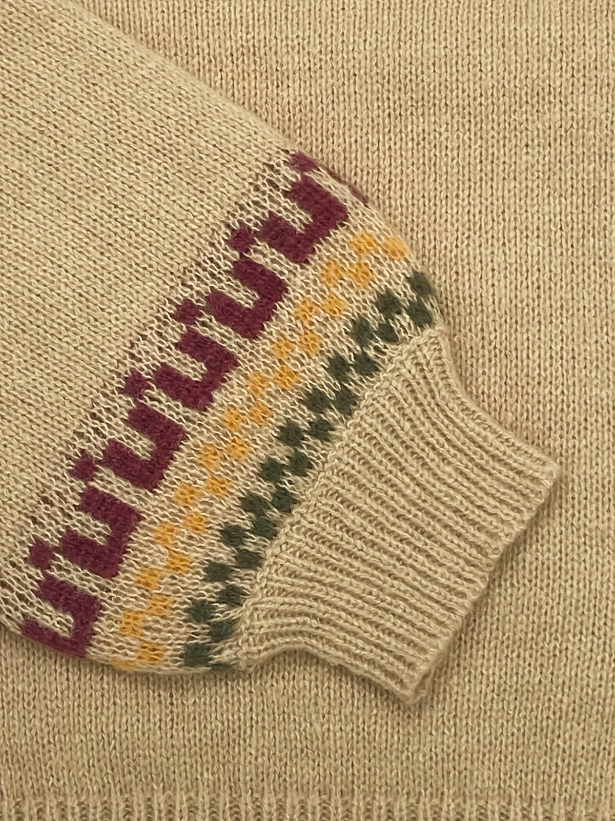 Women's sweaters with Fair Isle pattern and mock neck, long sleeve