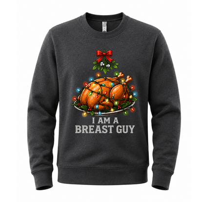Ugly Christmas sweater crew neck with funny turkey graphic