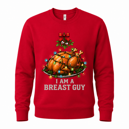 Ugly Christmas sweater crew neck with funny turkey graphic