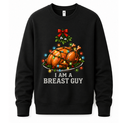 Ugly Christmas sweater crew neck with funny turkey graphic