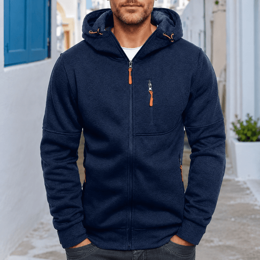 Mens hoodies with full zip and hood, zip up hoodie with pockets