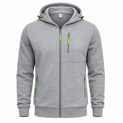 Mens hoodies with full zip and hood, zip up hoodie with pockets