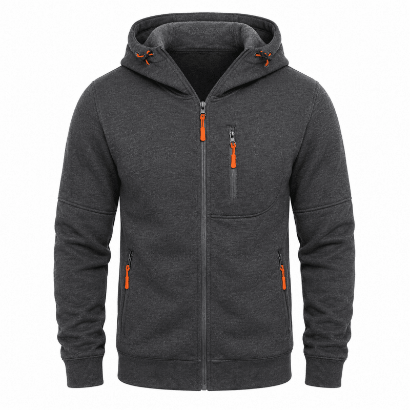 Mens hoodies with full zip and hood, zip up hoodie with pockets
