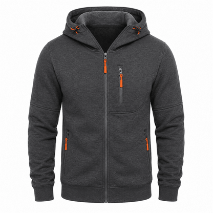 Mens hoodies with full zip and hood, zip up hoodie with pockets
