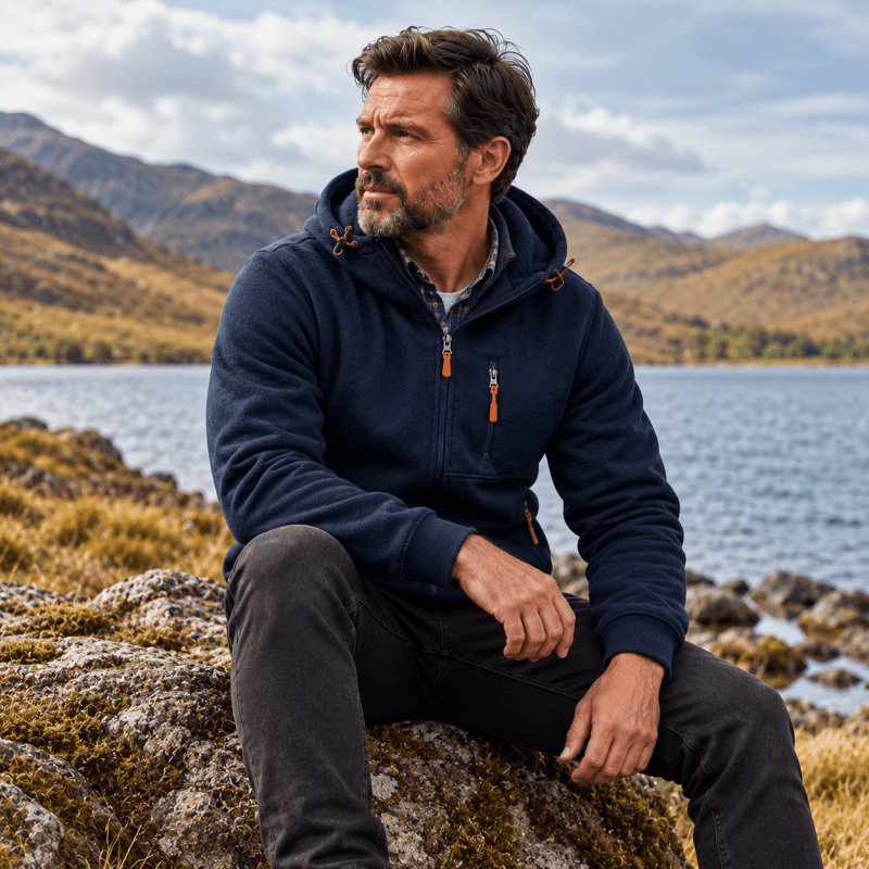 Mens hoodies with full zip and hood, zip up hoodie with pockets