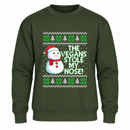Womens Christmas sweater crew neck sweatshirt with snowman graphic