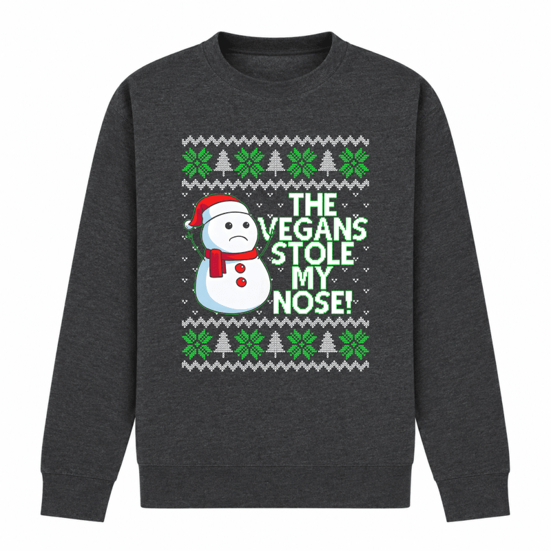 Womens Christmas sweater crew neck sweatshirt with snowman graphic