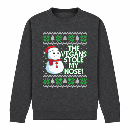 Womens Christmas sweater crew neck sweatshirt with snowman graphic