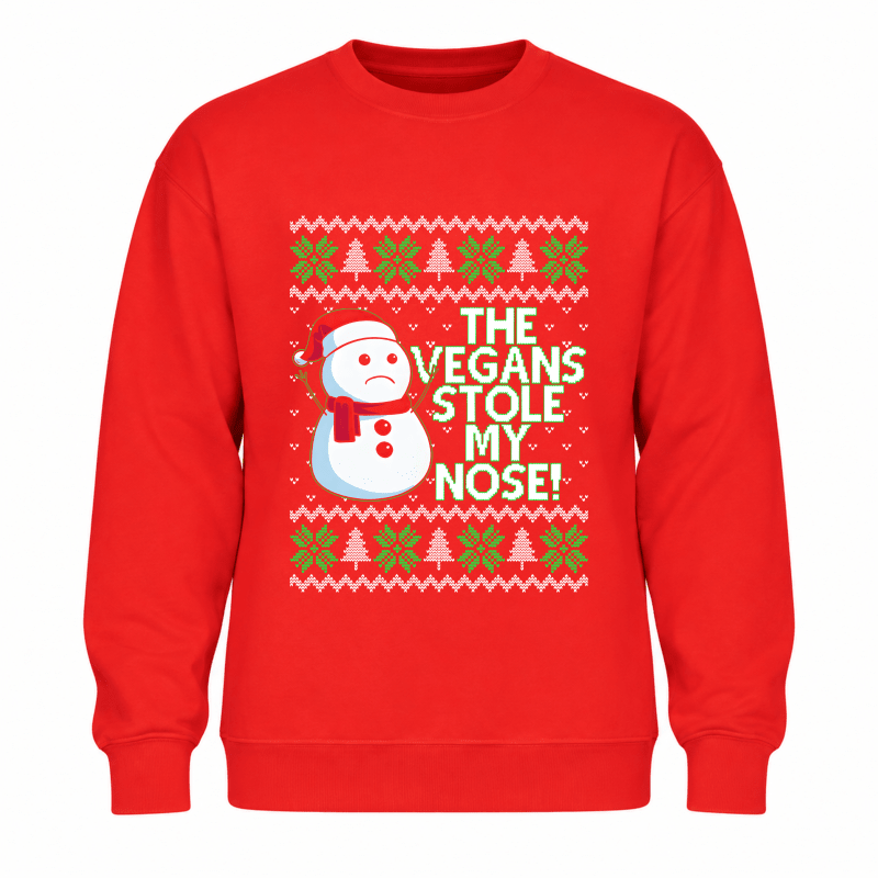 Womens Christmas sweater crew neck sweatshirt with snowman graphic