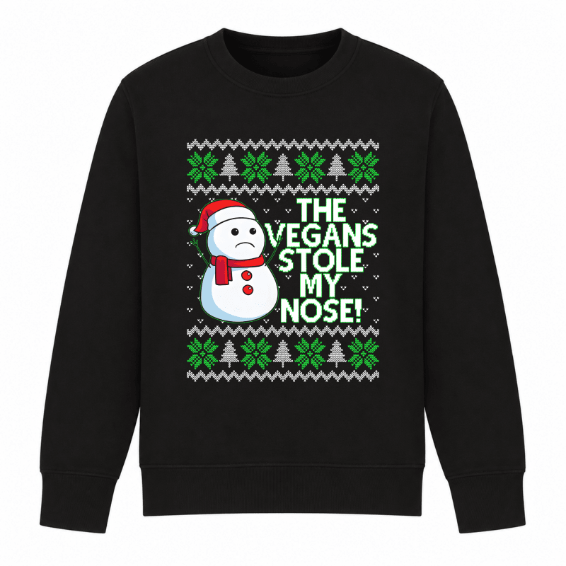 Womens Christmas sweater crew neck sweatshirt with snowman graphic