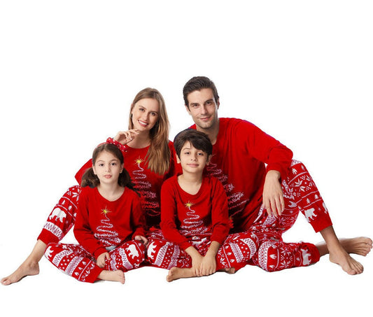 Christmas pajamas matching family set with long sleeve top and pants