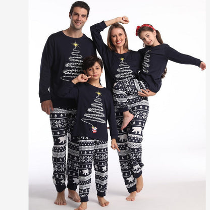 Christmas pajamas matching family set with long sleeve top and pants