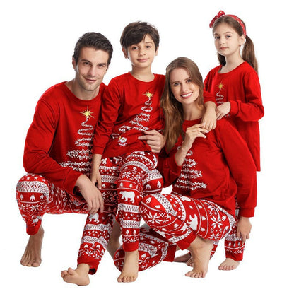 Christmas pajamas matching family set with long sleeve top and pants