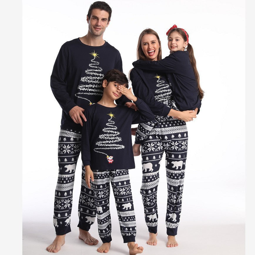 Christmas pajamas matching family set with long sleeve top and pants
