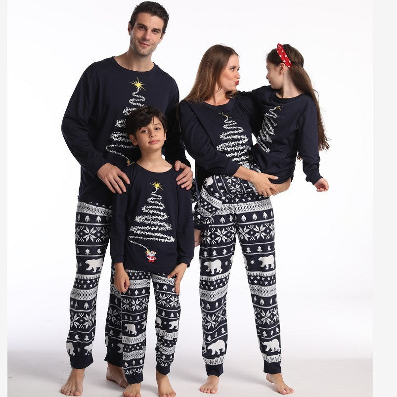 Christmas pajamas matching family set with long sleeve top and pants