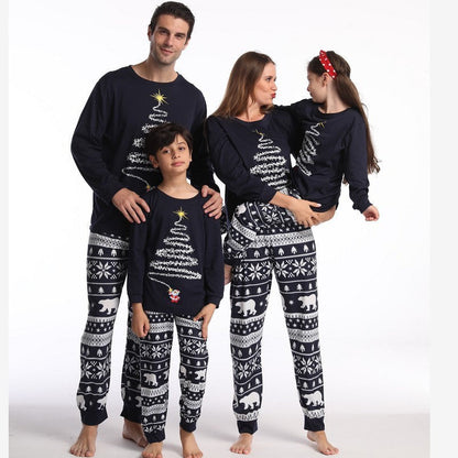 Christmas pajamas matching family set with long sleeve top and pants