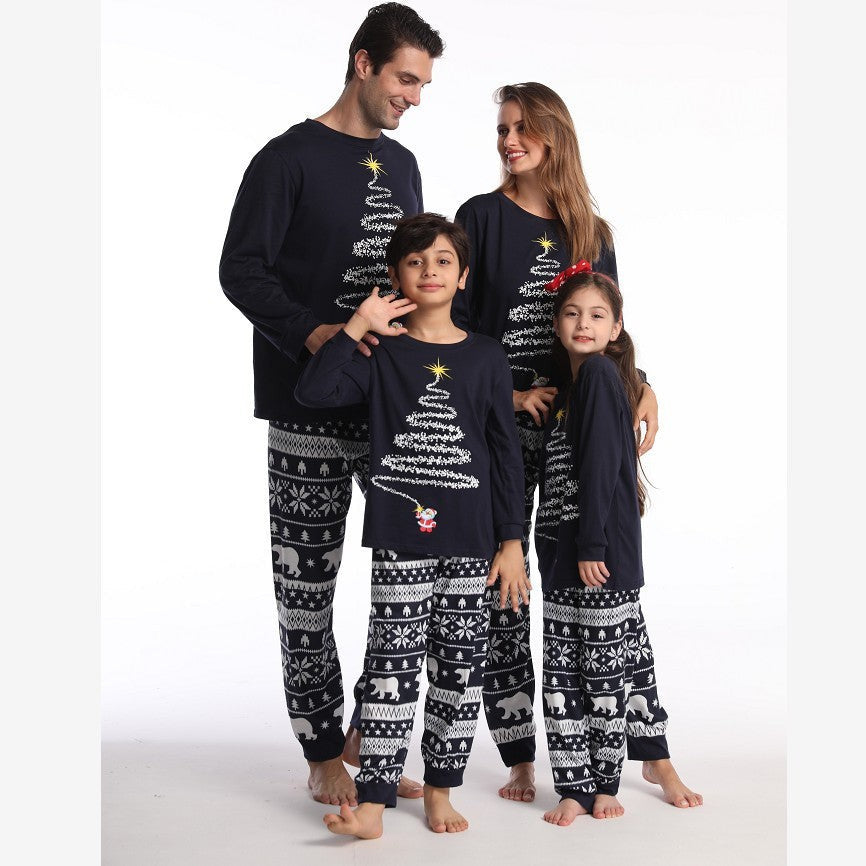 Christmas pajamas matching family set with long sleeve top and pants
