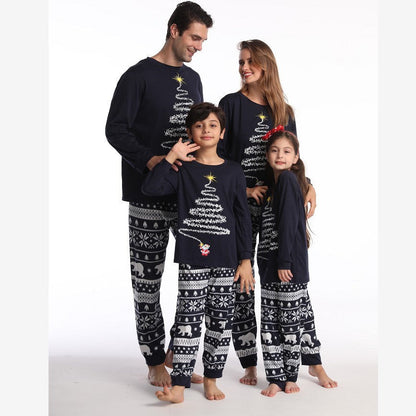 Christmas pajamas matching family set with long sleeve top and pants