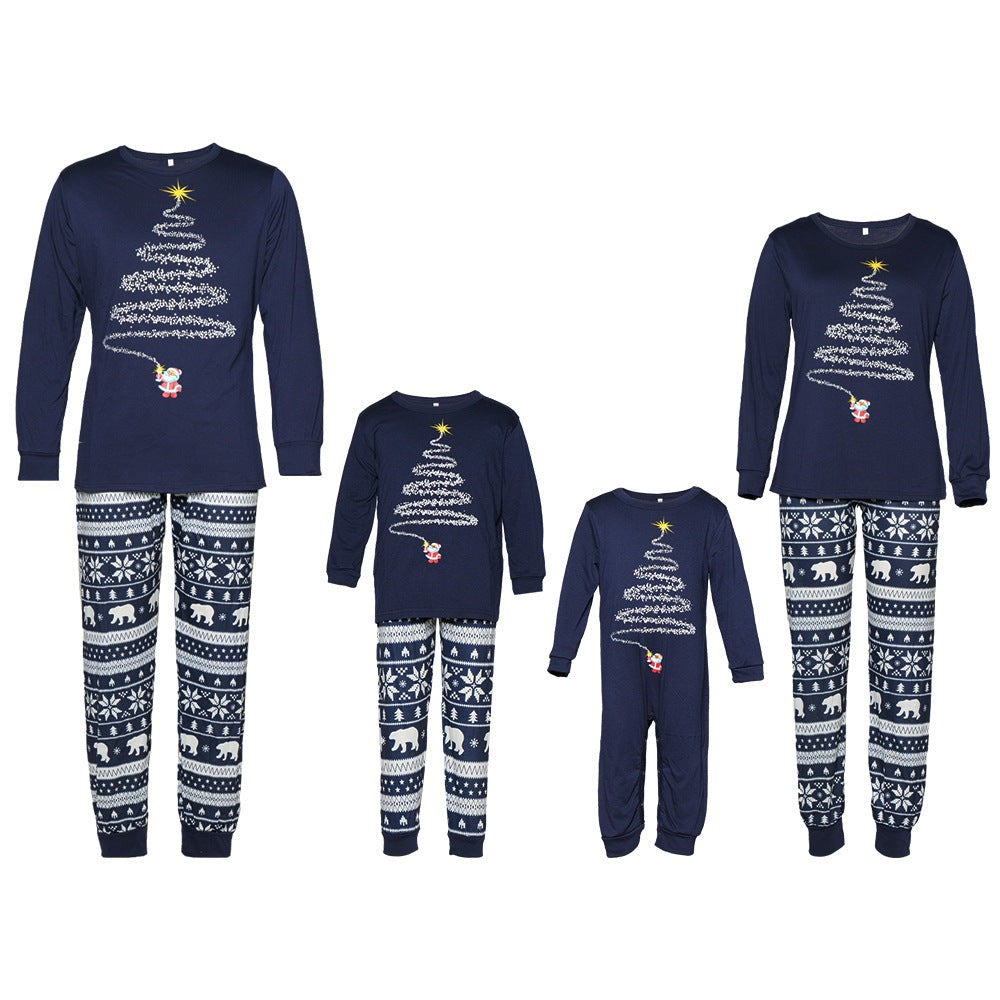 Christmas pajamas matching family set with long sleeve top and pants