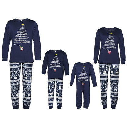 Christmas pajamas matching family set with long sleeve top and pants