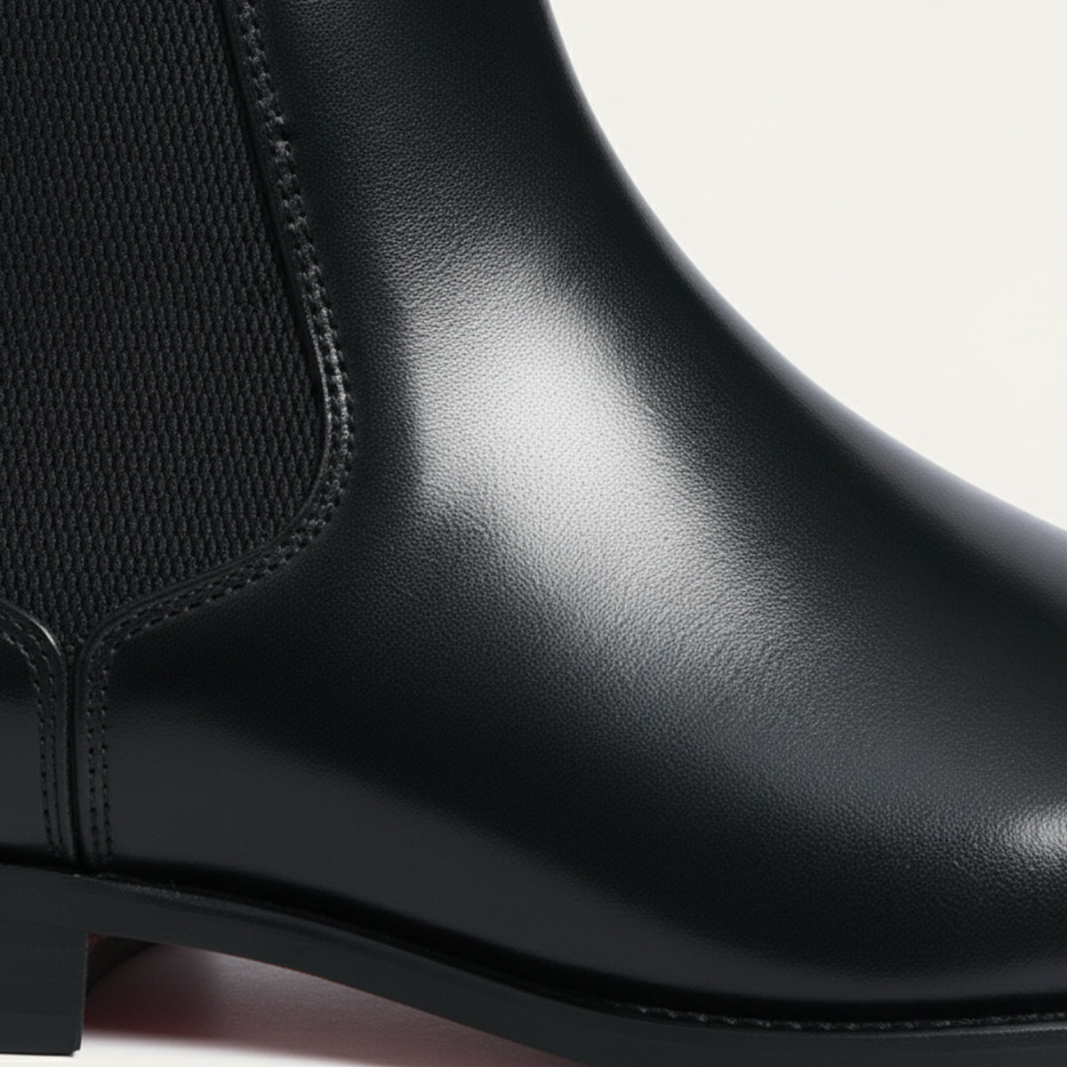 Chelsea boots for men with cap toe and pull tab, slip on ankle boots
