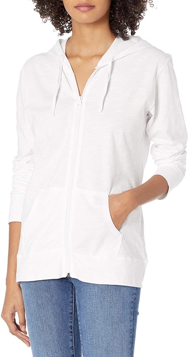 Zip up hoodies for women with drawstring hood and pockets